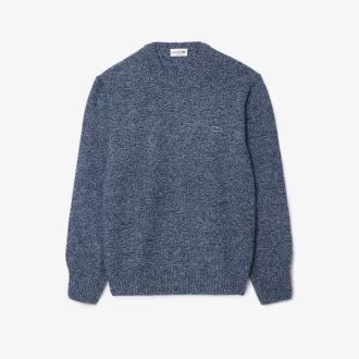 Mercerized Carded Wool Crew Neck Sweater