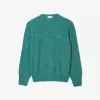Mercerized Carded Wool Crew Neck Sweater