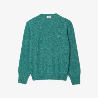 Mercerized Carded Wool Crew Neck Sweater