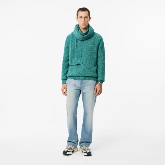 Mercerized Carded Wool Crew Neck Sweater