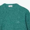 Mercerized Carded Wool Crew Neck Sweater