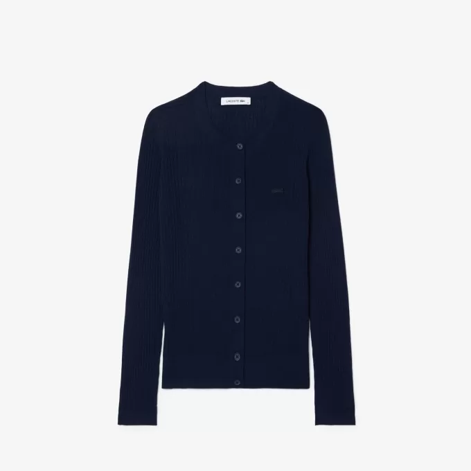 Merino Wool 3D Knit Cardigan