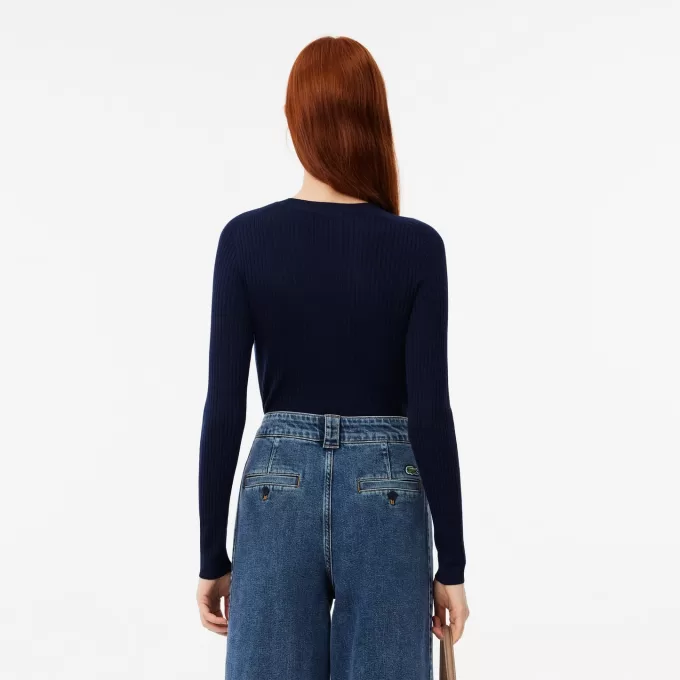 Merino Wool 3D Knit Cardigan