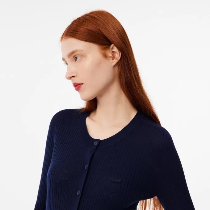 Merino Wool 3D Knit Cardigan