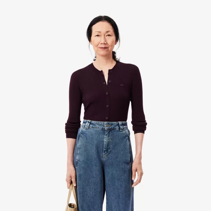 Merino Wool 3D Knit Cardigan