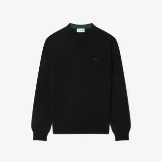 Merino Wool Monochrome V Neck Sweater