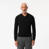 Merino Wool Monochrome V Neck Sweater