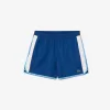 Mid Length Colour-Block Striped Swim Trunks