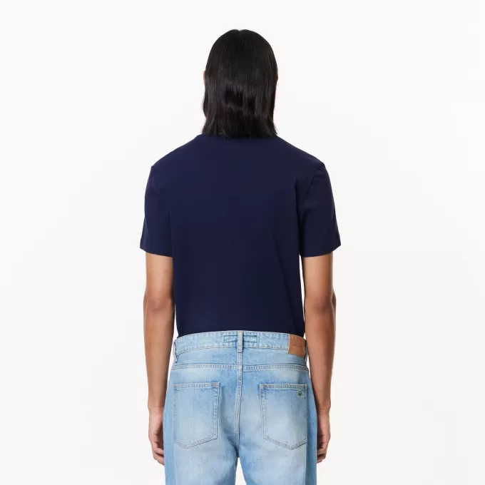 Monochrome Cotton V Neck T-Shirt