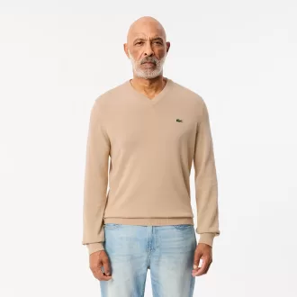 Monochrome Cotton V-neck Sweater