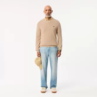 Monochrome Cotton V-neck Sweater