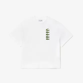 Oversize Iconic Croc Print Cotton T-shirt