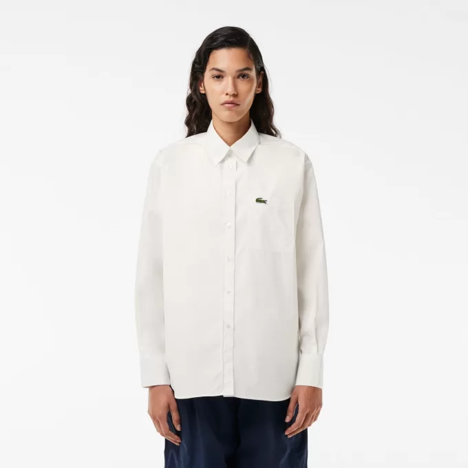 Oversized Fit Cotton Poplin Shirt