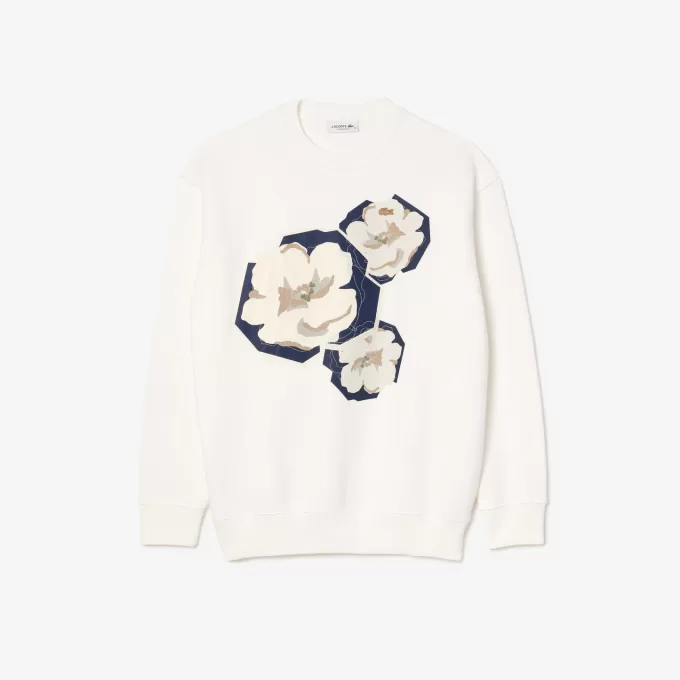 Oversized Printed Fleece Sweatshirt
