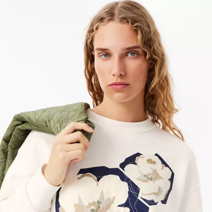 Oversized Printed Fleece Sweatshirt