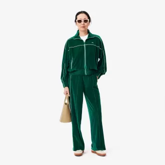 Oversized Zip-Up Velour Sweatshirt