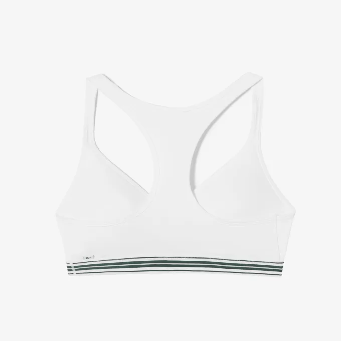 Padded Stretch Jersey Logo Bralette
