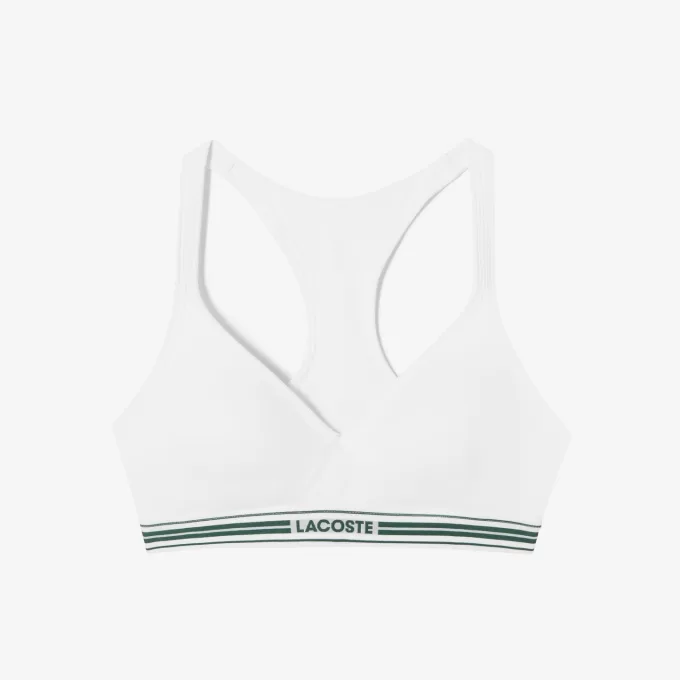 Padded Stretch Jersey Logo Bralette