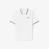 Piqué Sport Polo Shirt with Contrast Striped Collar