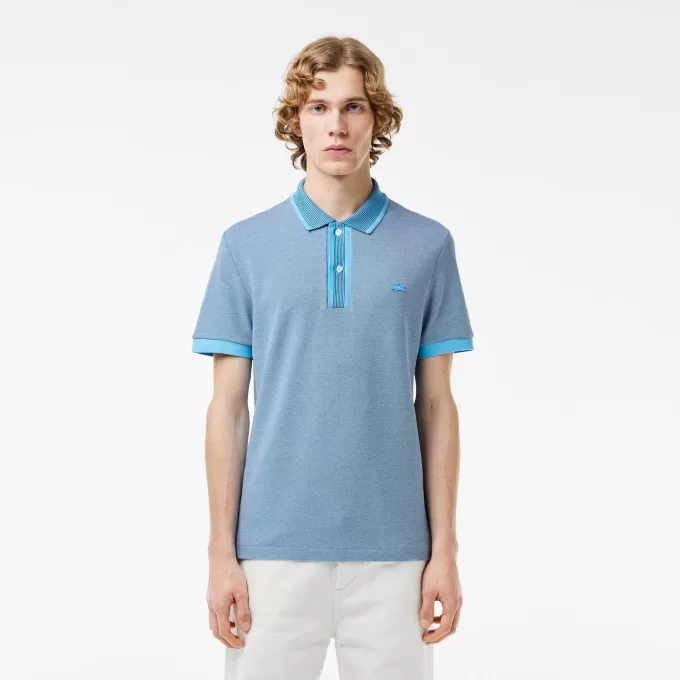 Regular Fit Contrast Caviar Texturized Piqué Polo Shirt
