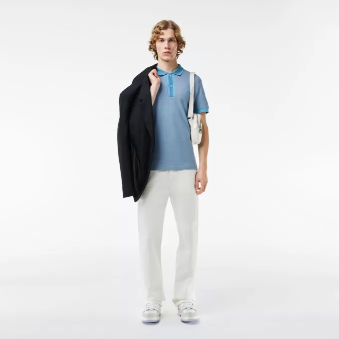 Regular Fit Contrast Caviar Texturized Piqué Polo Shirt