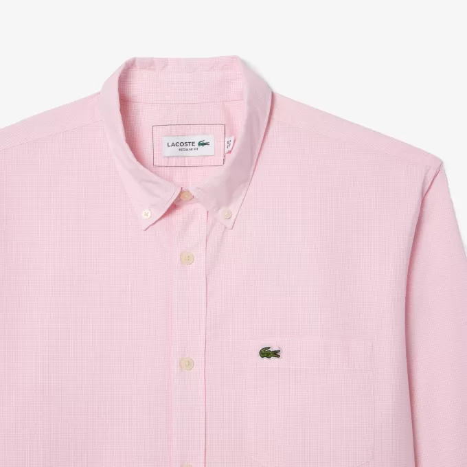 Regular Fit Gingham Poplin Shirt