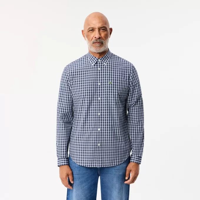 Regular Fit Plaid Poplin Shirt