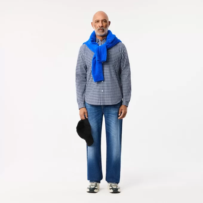 Regular Fit Plaid Poplin Shirt