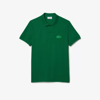 Regular Fit Quilted Crocodile Badge Polo Shirt