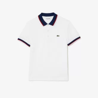 Regular Fit Stretch Cotton Piqué Contrast Collar Polo Shirt