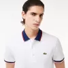 Regular Fit Stretch Cotton Piqué Contrast Collar Polo Shirt