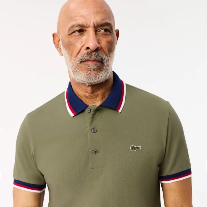 Regular Fit Stretch Piqué Polo Shirt