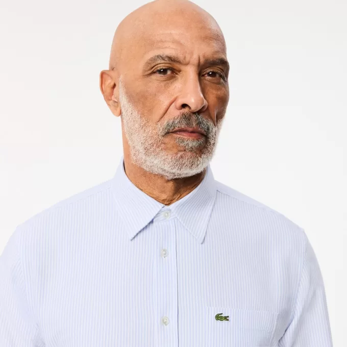 Regular Fit Striped Oxford Pocket Shirt