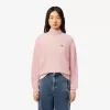 Relaxed Fit Carded Wool High Neck Sweater