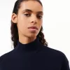 Relaxed Fit Carded Wool High Neck Sweater