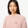 Relaxed Fit Carded Wool Moss Stitch Sweater