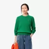 Relaxed Fit Carded Wool Moss Stitch Sweater