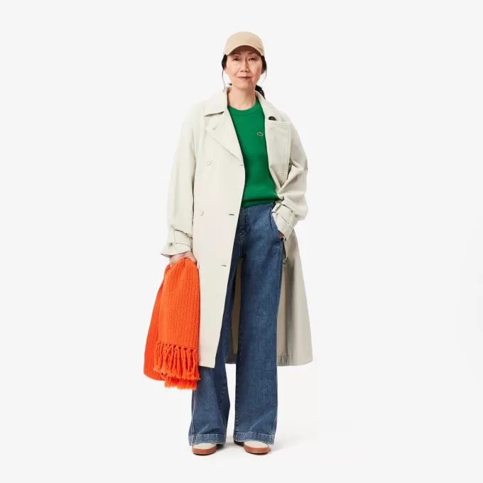 Relaxed Fit Carded Wool Moss Stitch Sweater