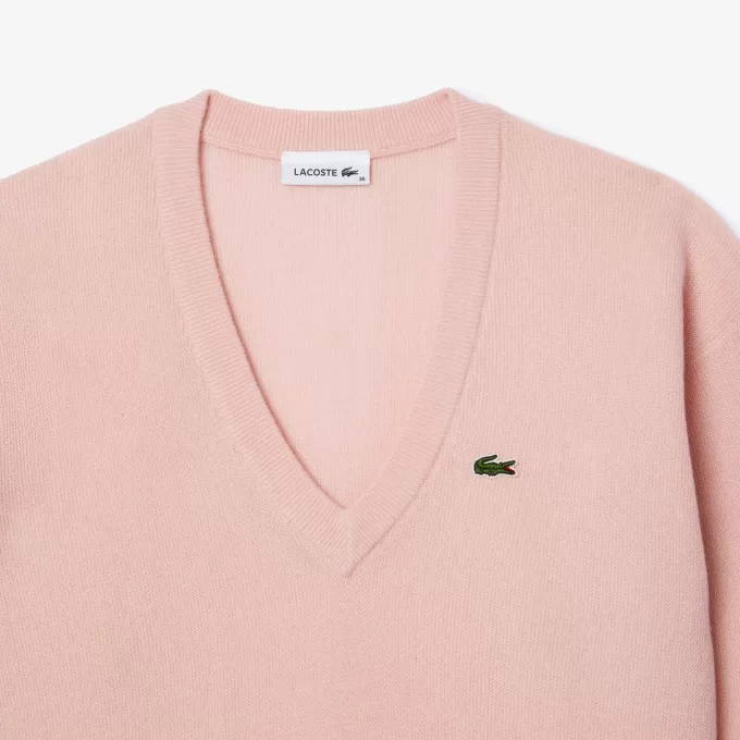 Relaxed Fit Carded Wool Moss Stitch Sweater