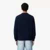 Relaxed Fit Carded Wool Polo Sweater