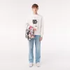 Relaxed Fit Piqué Motif Sweatshirt