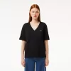 Relaxed Fit Soft Cotton V Neck T-shirt