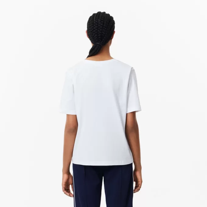 Relaxed Fit Soft Cotton V Neck T-shirt