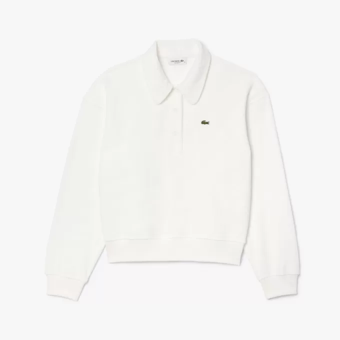 Relaxed Fit Terry Knit Polo Sweatshirt