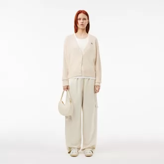 Relaxed Fit V Neck Wool Cardigan