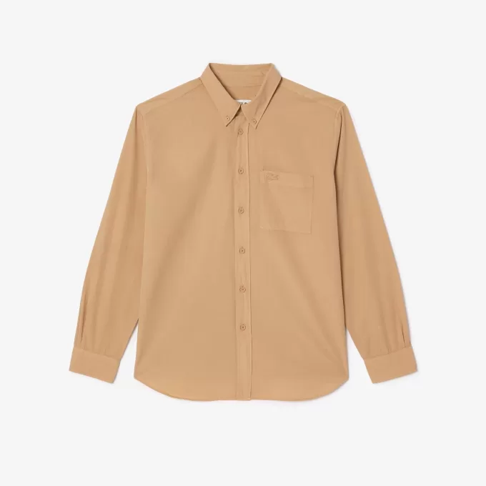 Relaxed Fit Washed Effect Poplin Shirt