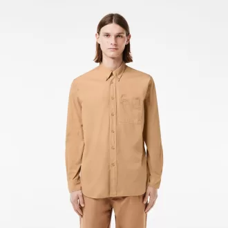 Relaxed Fit Washed Effect Poplin Shirt