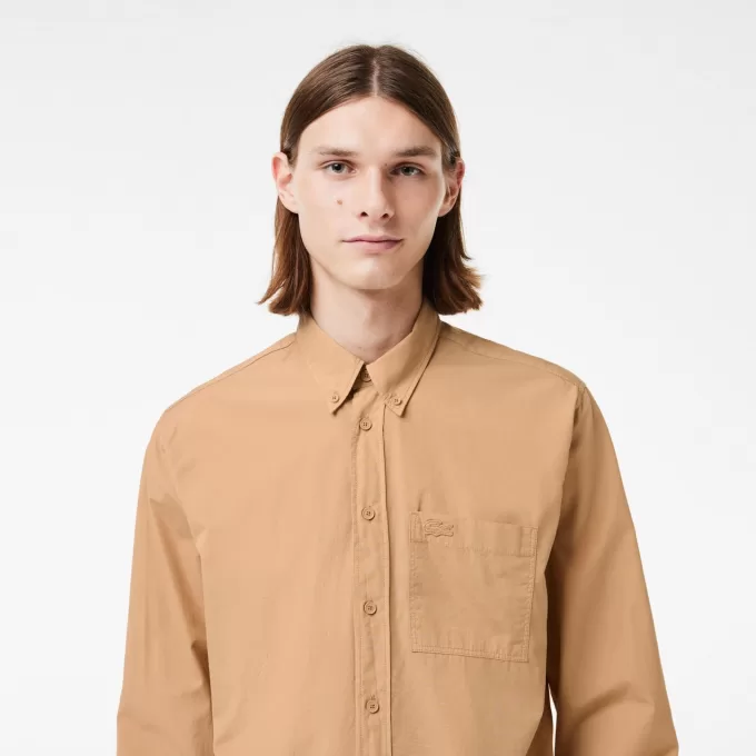 Relaxed Fit Washed Effect Poplin Shirt