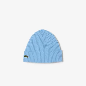 Rib Knit Brushed Wool Beanie