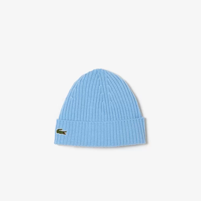 Rib Knit Brushed Wool Beanie